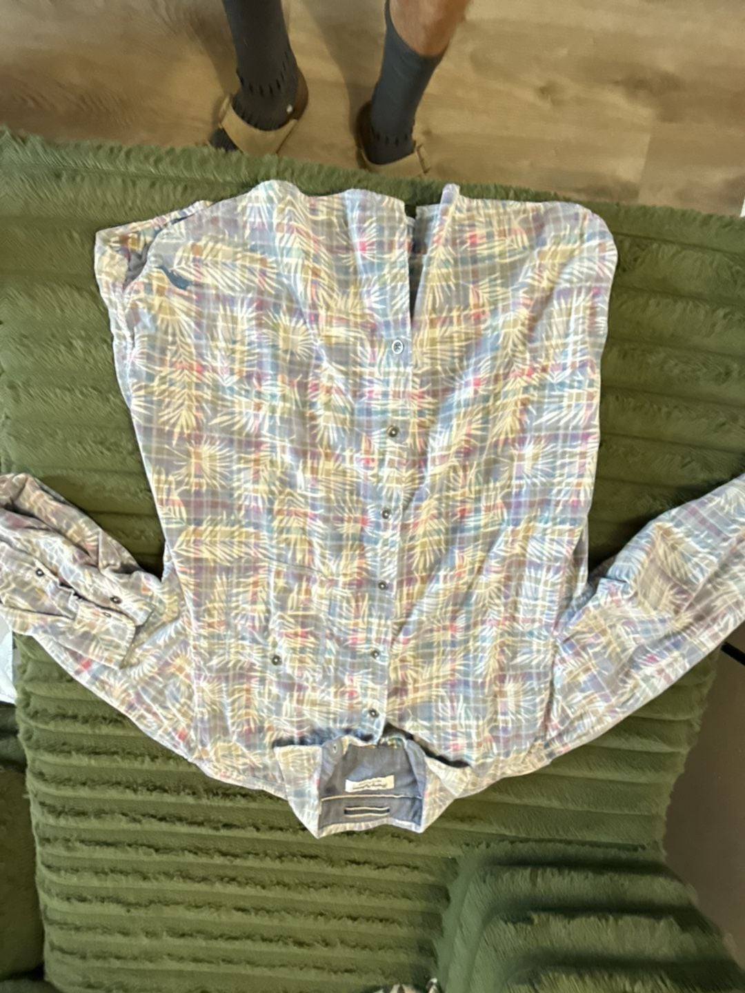 Tommy Bahama Coastline Cord Shadow Frond Long Sleeve Button-Down Shirt 1