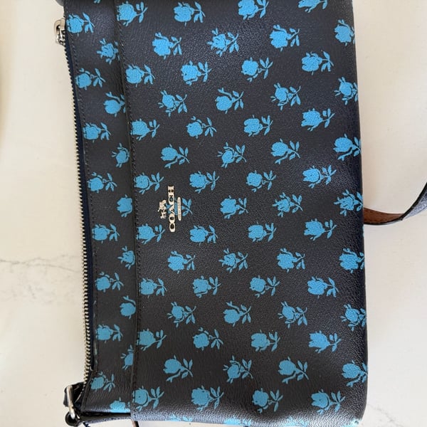 Coach Midnight Floral Print Leather Crossbody Bag