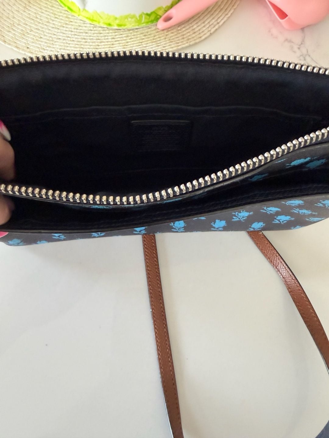 Coach Midnight Floral Print Leather Crossbody Bag 5