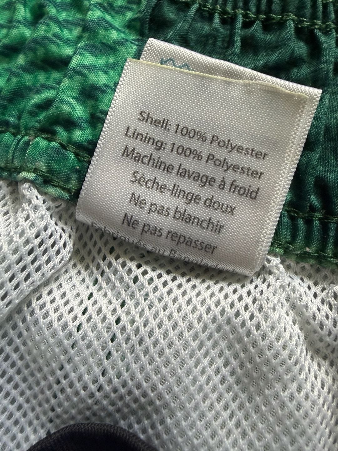 American Sunshine Men's Green Plaid Patchwork Swim Trunks Size XL 4