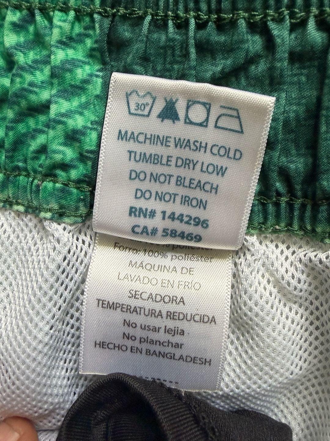 American Sunshine Men's Green Plaid Patchwork Swim Trunks Size XL 5