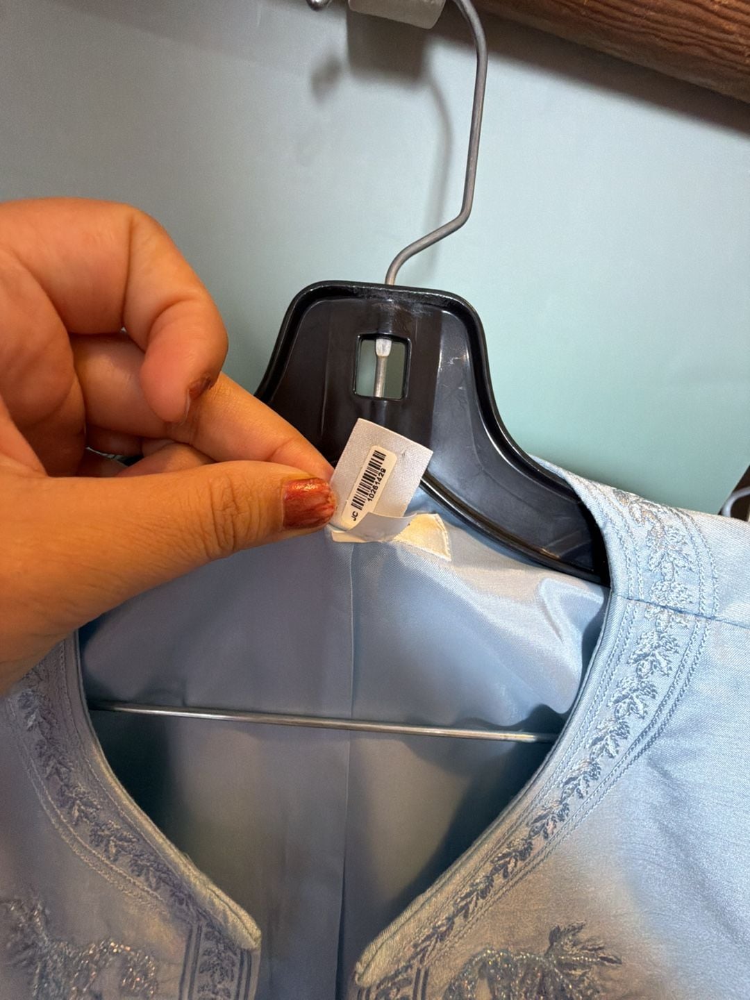 Talbots Light Blue Embroidered Formal Bolero Jacket 9