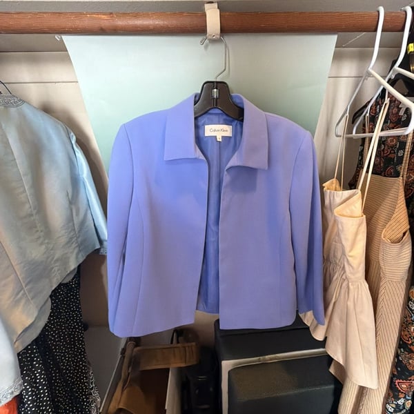 Calvin Klein Periwinkle Open Front Blazer Jacket