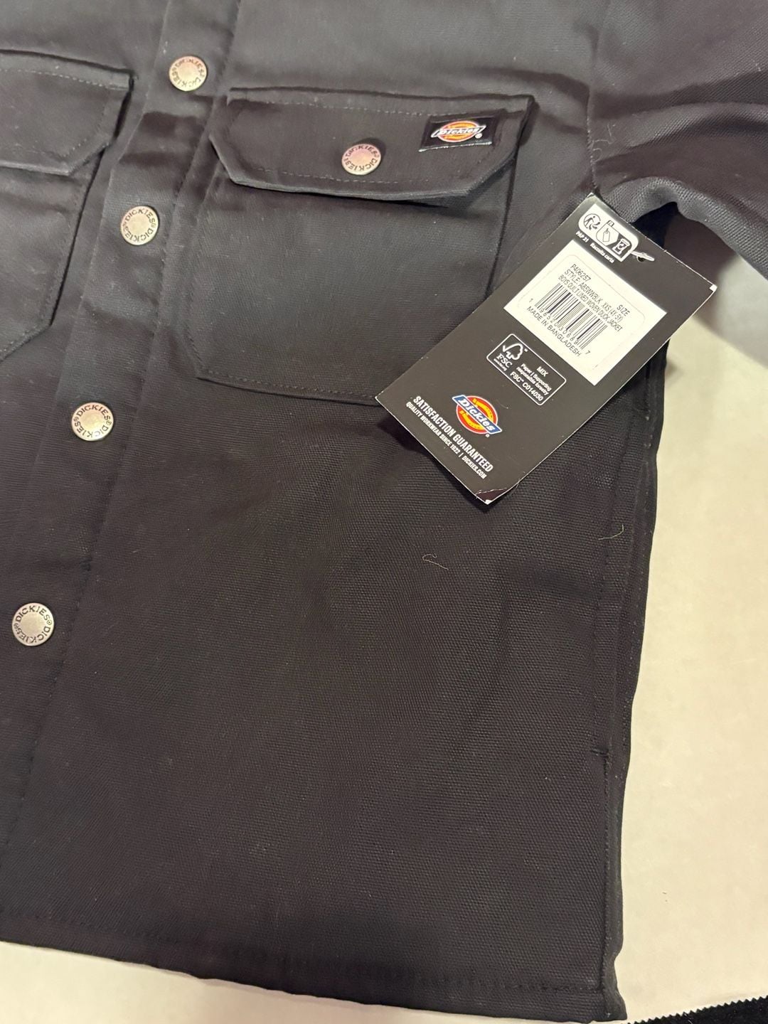 Dickies Boy’s Duck Hooded Shirt Jacket -black 3