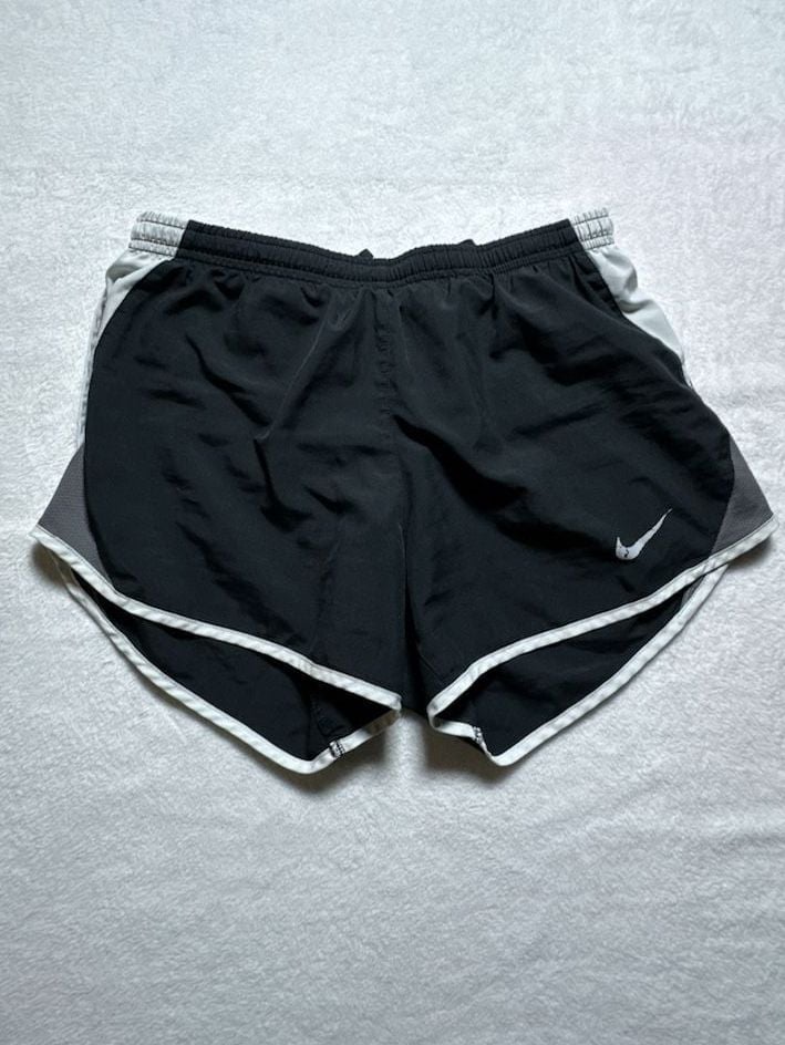 Nike Dri-FIT Tempo Women's Running Athletic Shorts Black and White 2