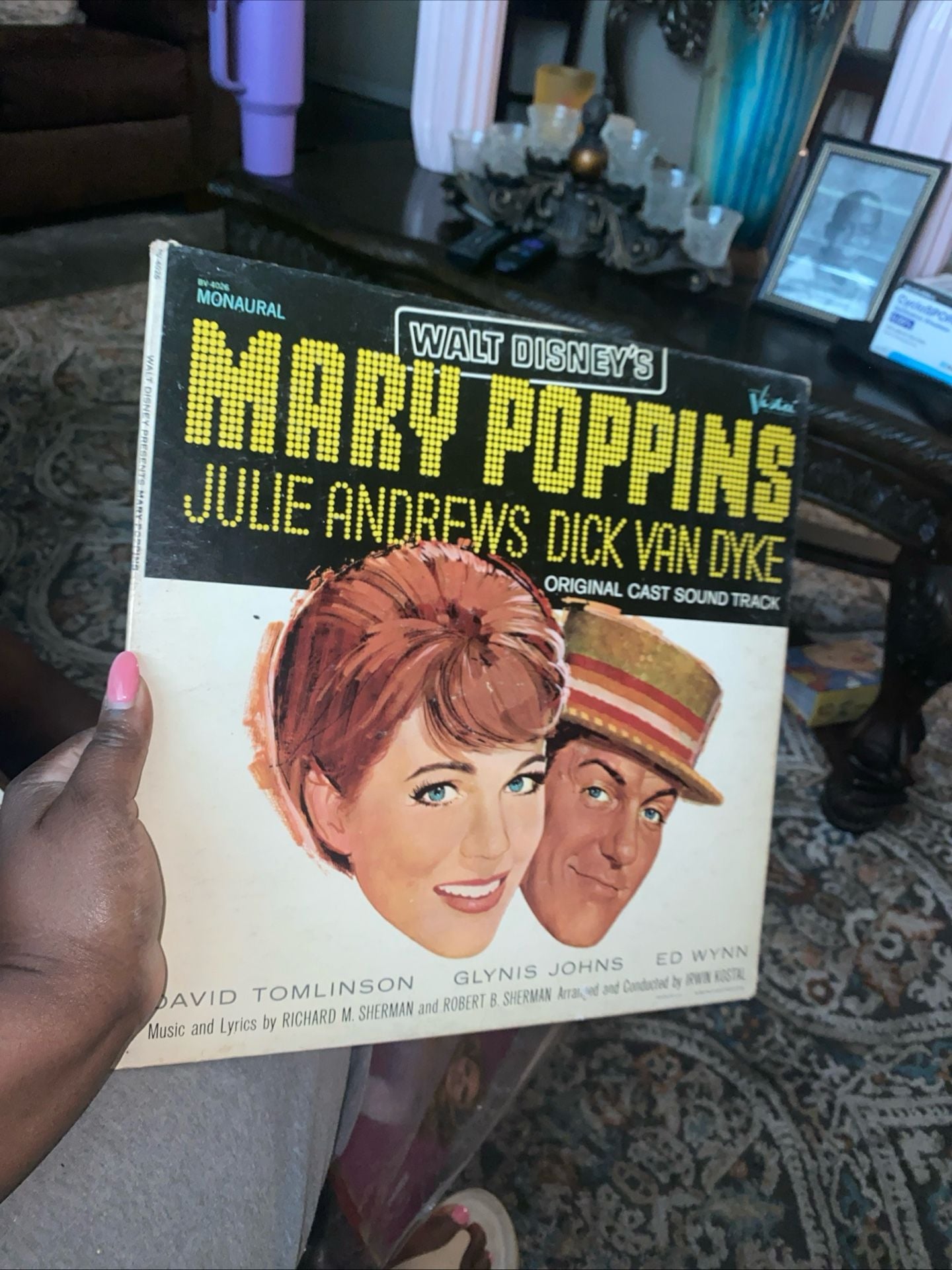 Vintage 1964 Walt Disney's Mary Poppins Original Cast Soundtrack Vinyl LP Record (BV-4026) 1