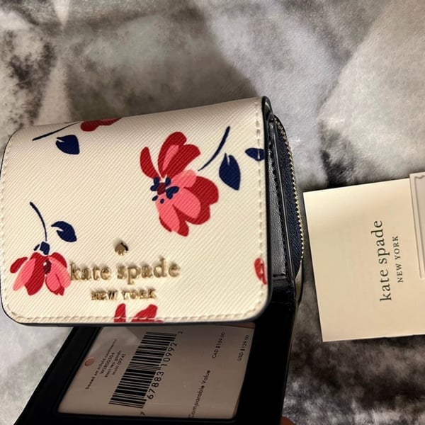 Kate Spade Staci Tea Garden Small Trifold Continental Wallet