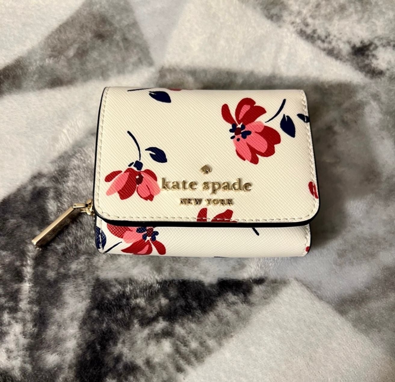 Kate Spade Staci Tea Garden Small Trifold Continental Wallet 3