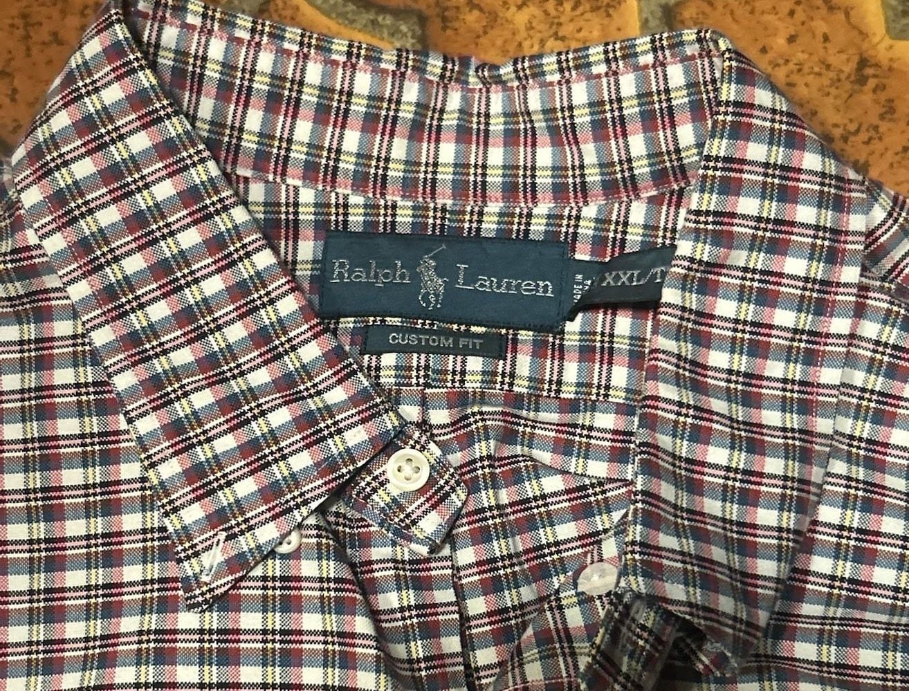 Ralph Lauren Men's Custom Fit Long Sleeve Plaid Button-Down Shirt 5