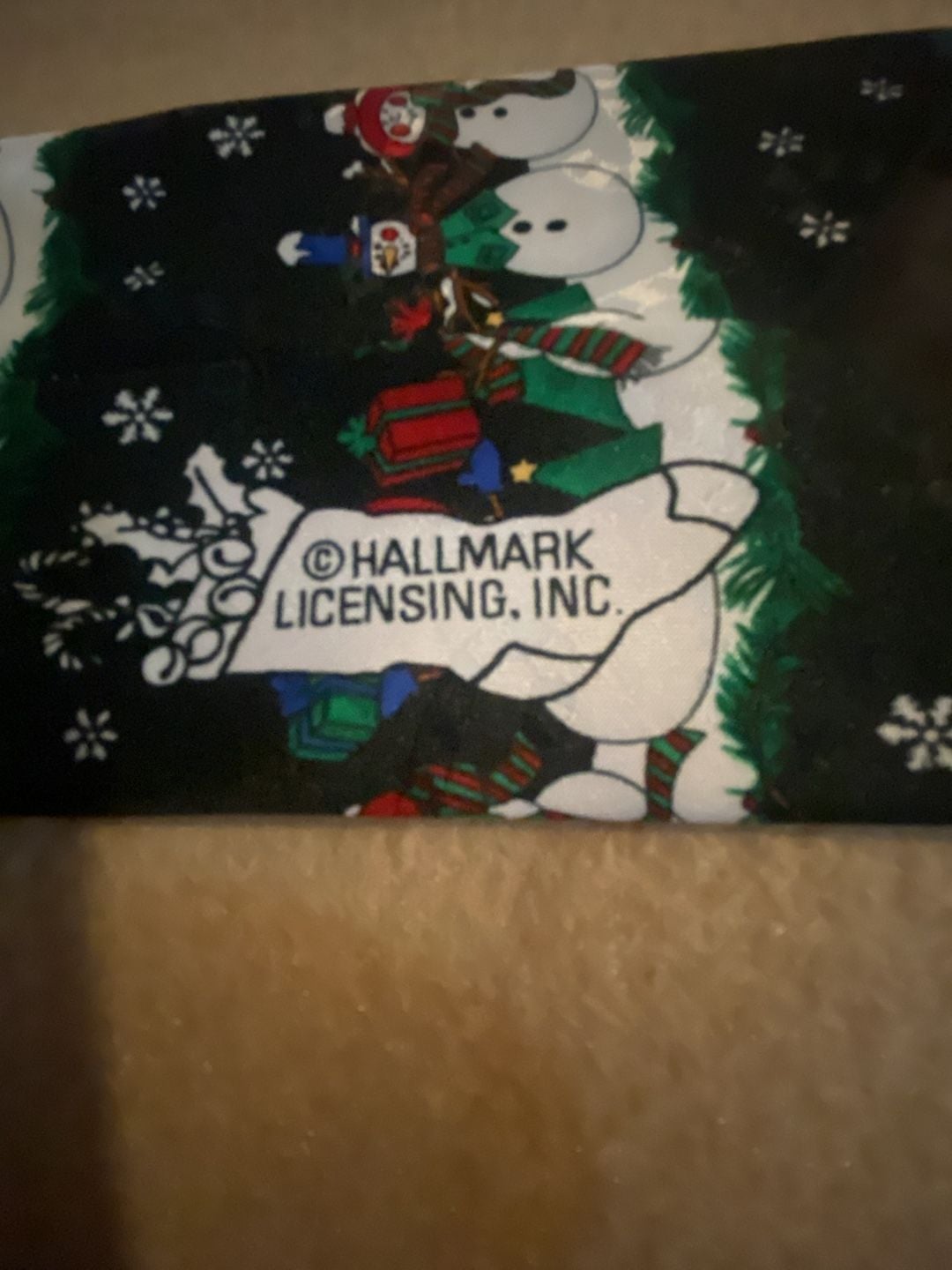 Hallmark Yule Tie Greetings Snowman Christmas Necktie 3