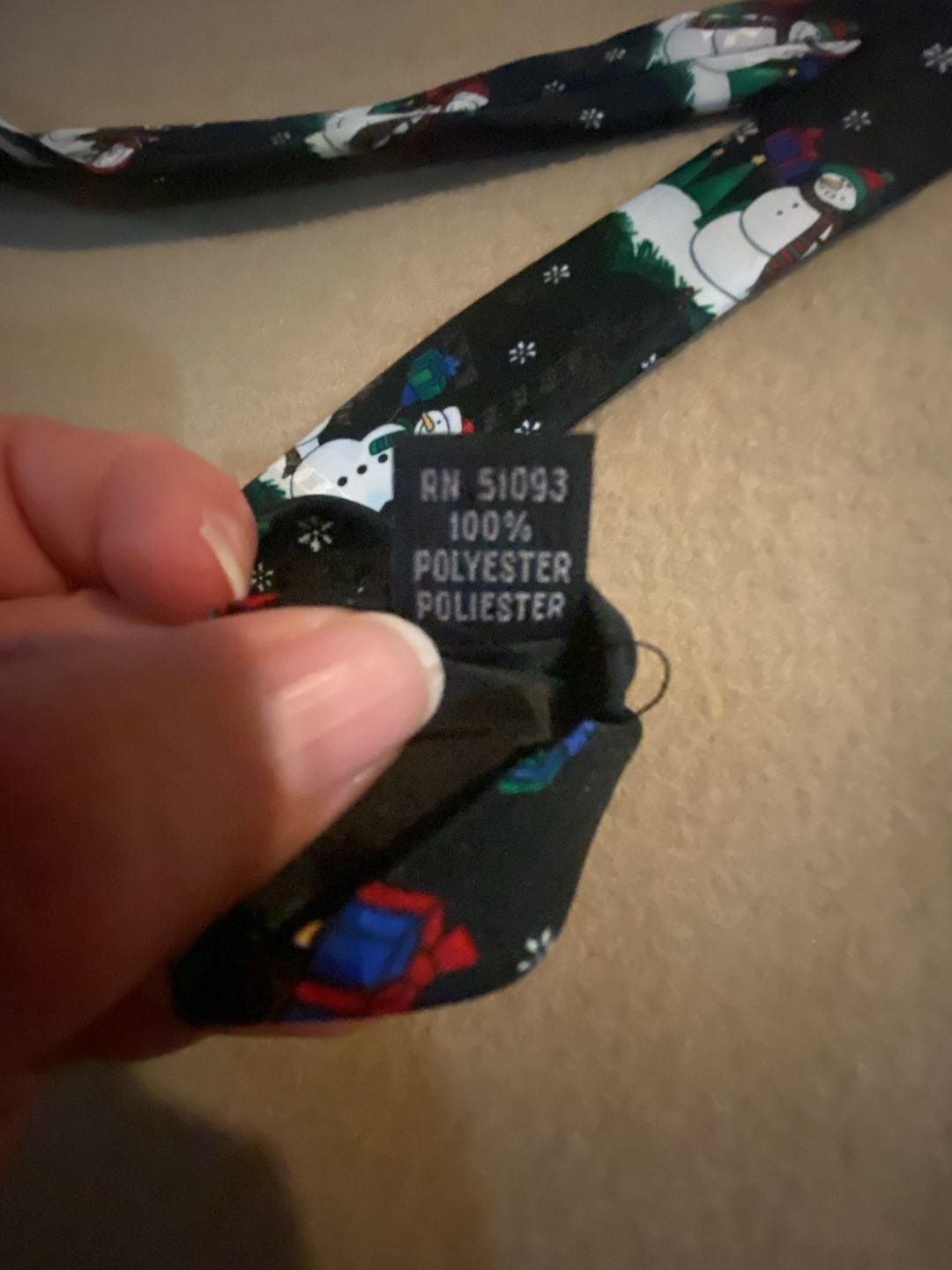Hallmark Yule Tie Greetings Snowman Christmas Necktie 5