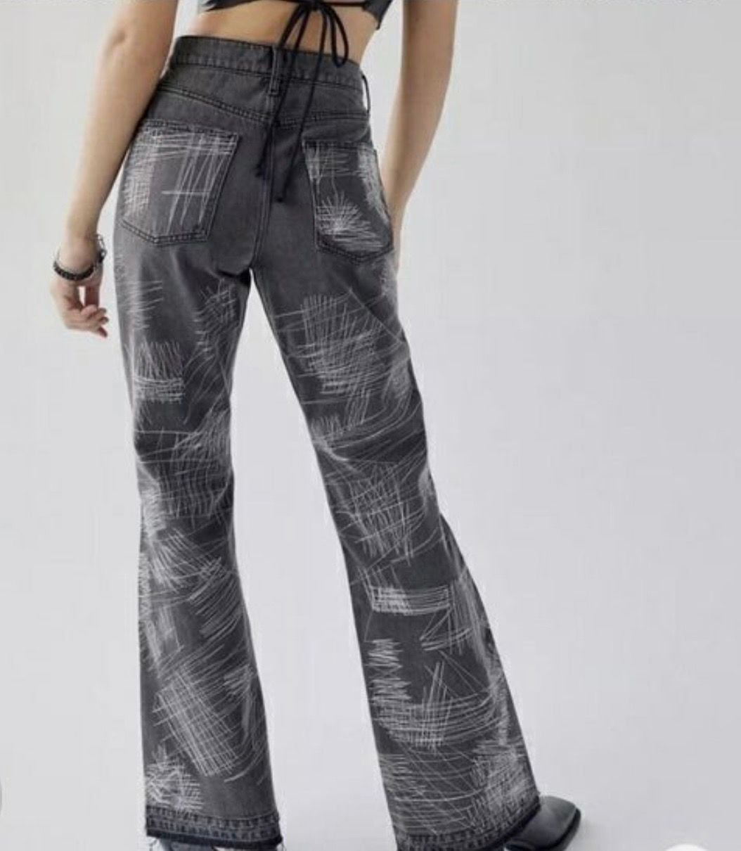 BDG 90's Bootcut Embroidered Scribble Jeans 2