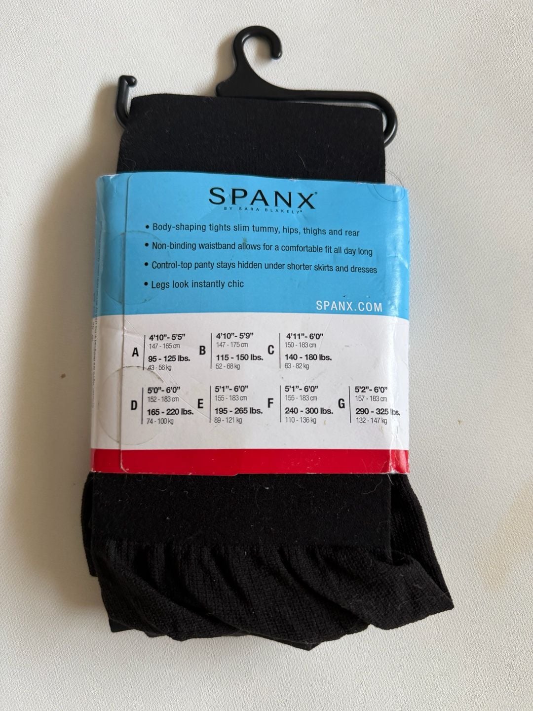 SPANX Tights Black Shaping 50 Den Body Slimming Control Top NWT 2