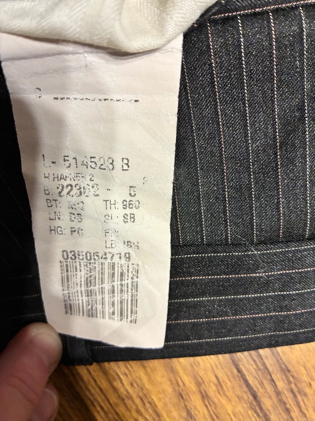Peerless Couture International Men's Pinstripe Wool Suit 2