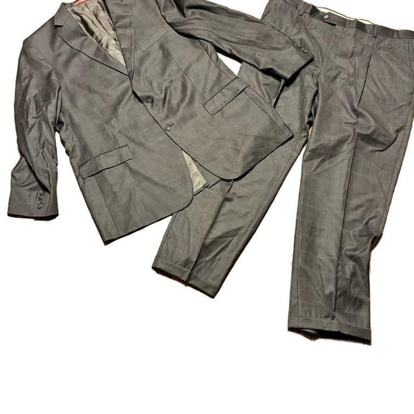 Hart Schaffner Marx Men's Gray Windowpane Plaid Two-Piece Suit for Dillard's