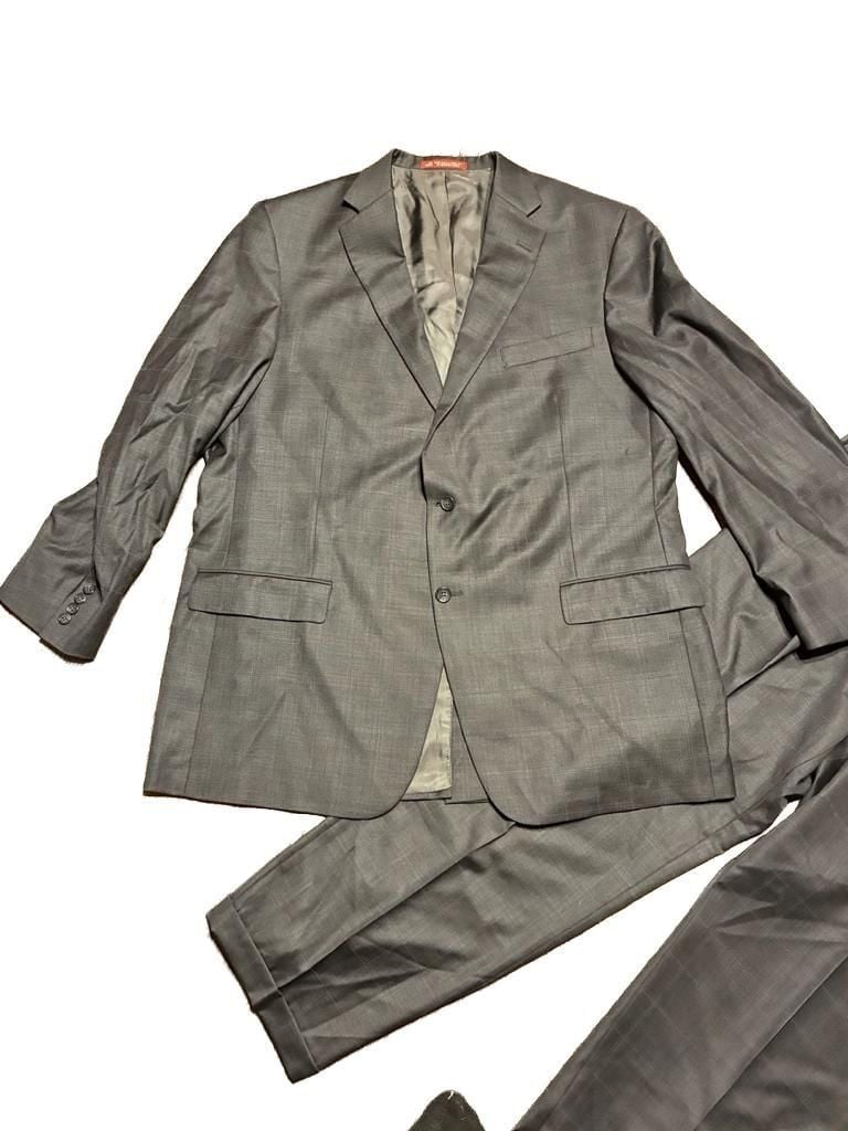 Hart Schaffner Marx Men's Gray Windowpane Plaid Two-Piece Suit for Dillard's 5