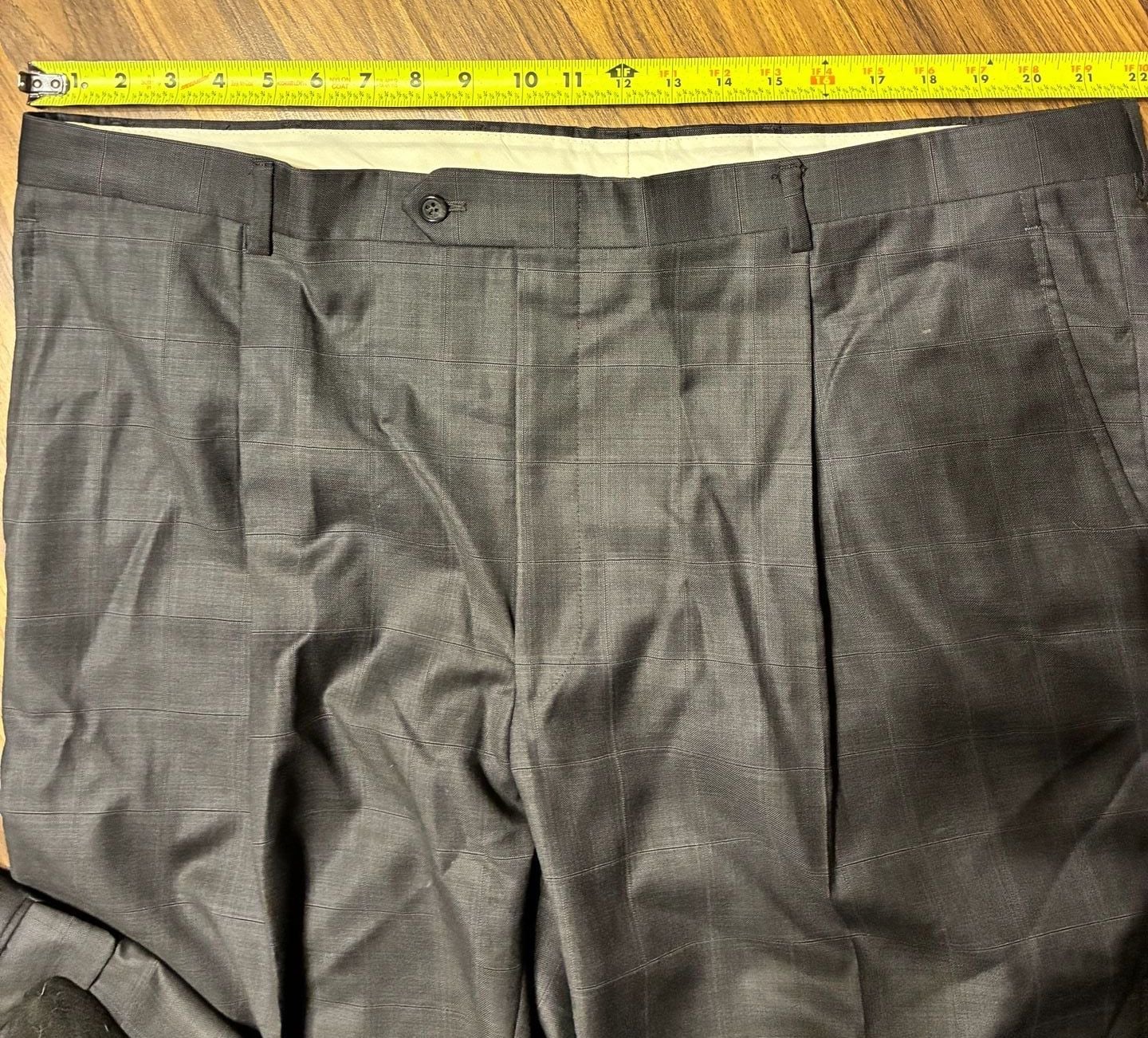 Hart Schaffner Marx Men's Gray Windowpane Plaid Two-Piece Suit for Dillard's 7
