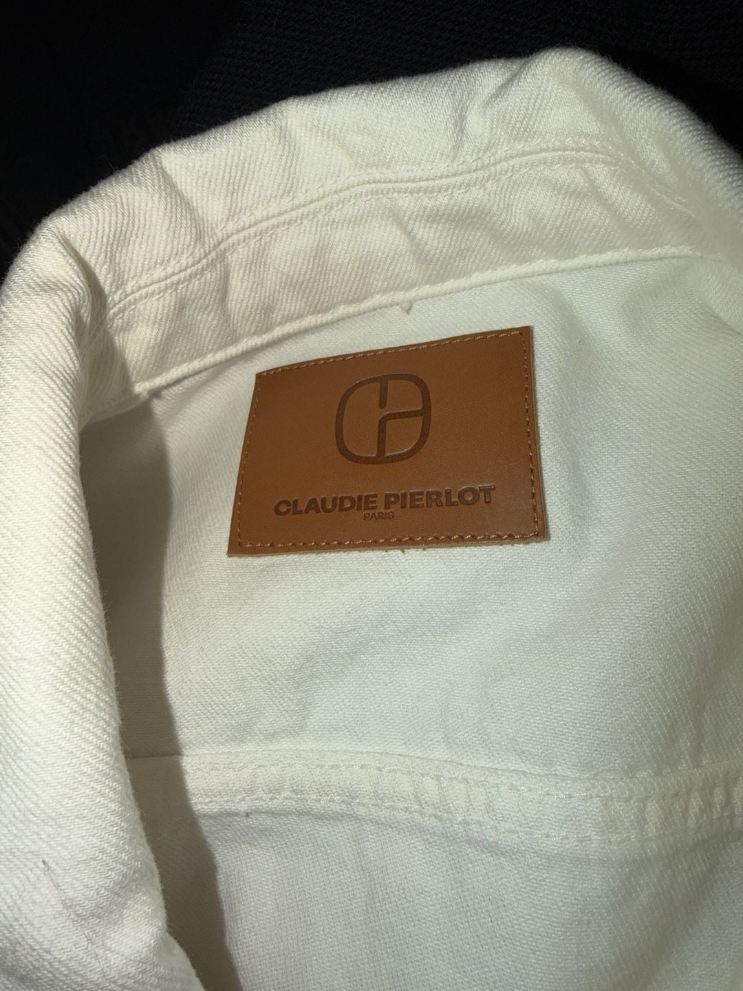 Claudie Pierlot White Denim Trucker Jacket Women FR 38 US 6 Cotton Paris 4
