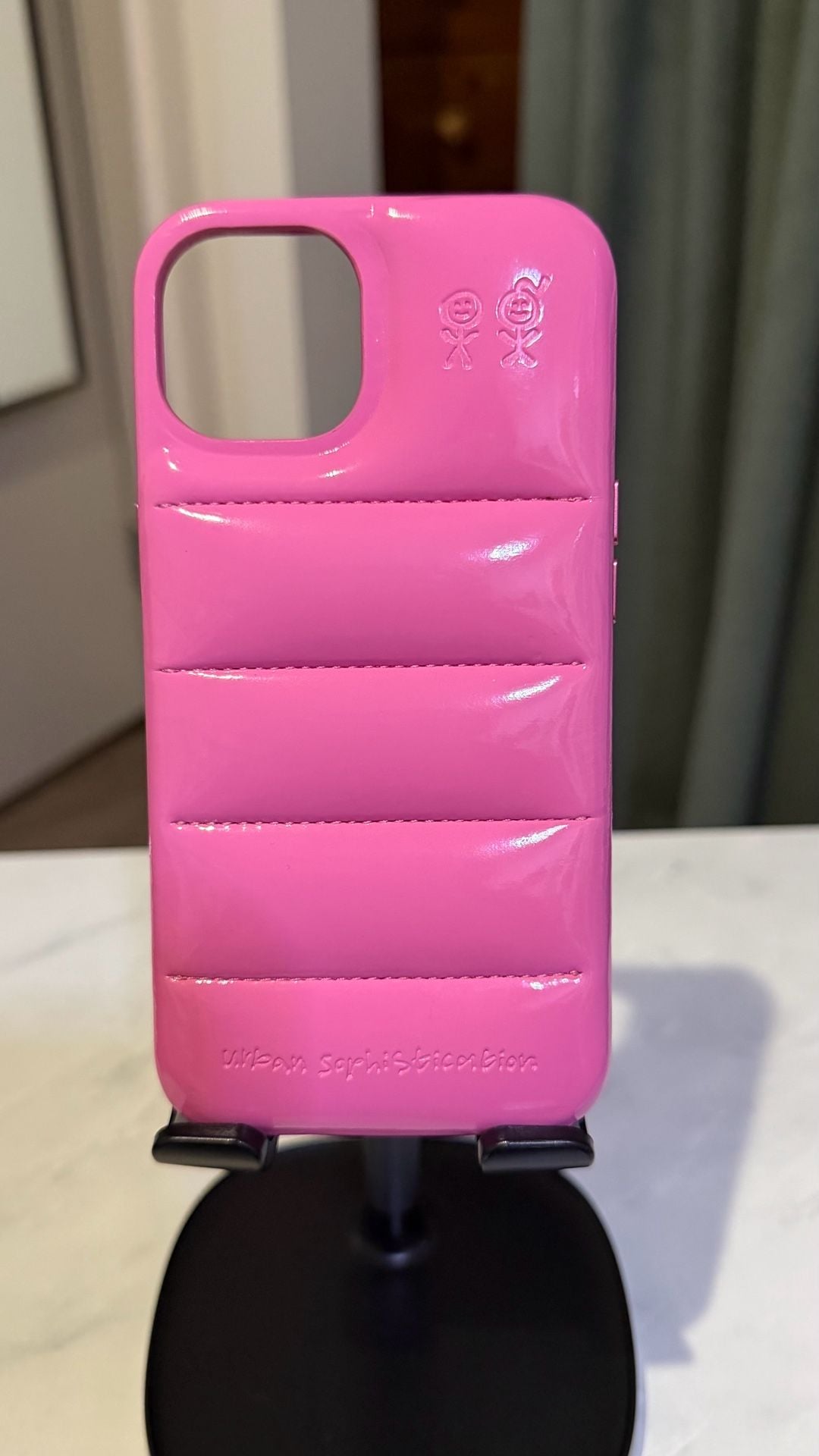Urban Sophistication The Puffer Case for iPhone 13 in Pink Gloss 1