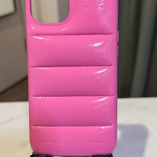 Urban Sophistication The Puffer Case for iPhone 13 in Pink Gloss