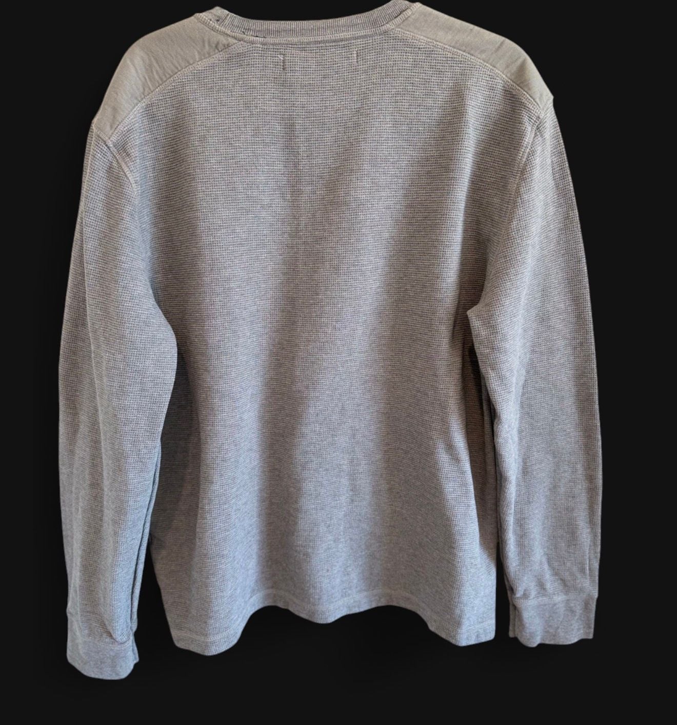 Calvin Klein Jeans Men's Grey Waffle Knit Long Sleeve Crewneck Sweater 3