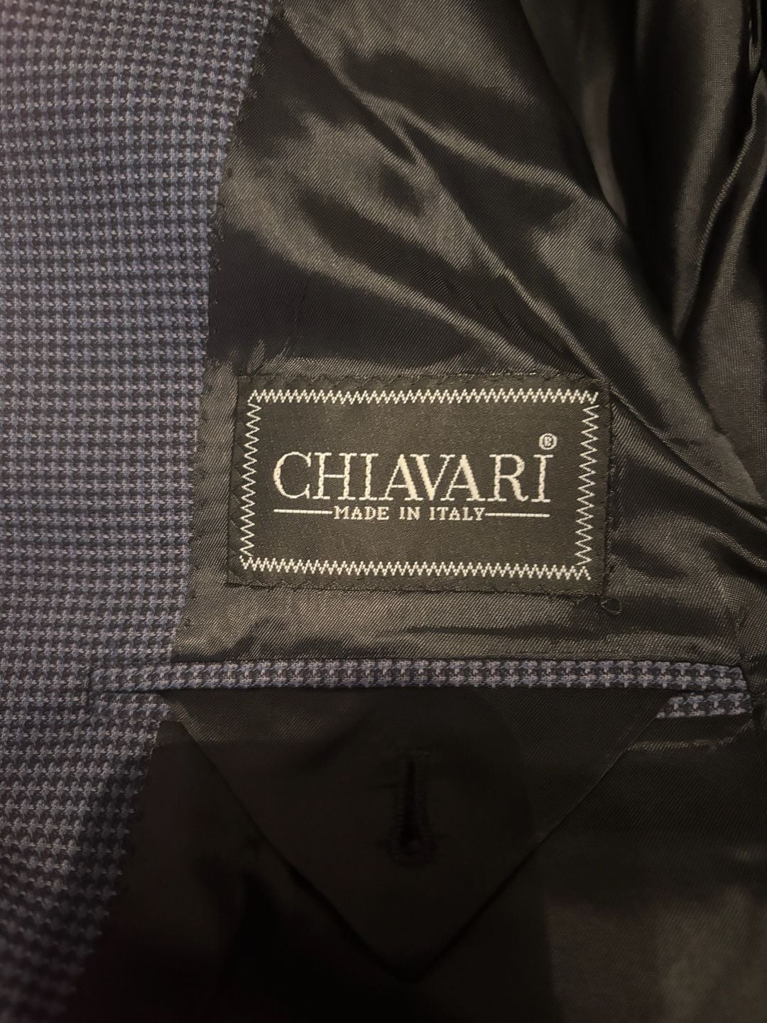 Chiavari Made in Italy Blue Micro-Check Wool Sport Coat 4