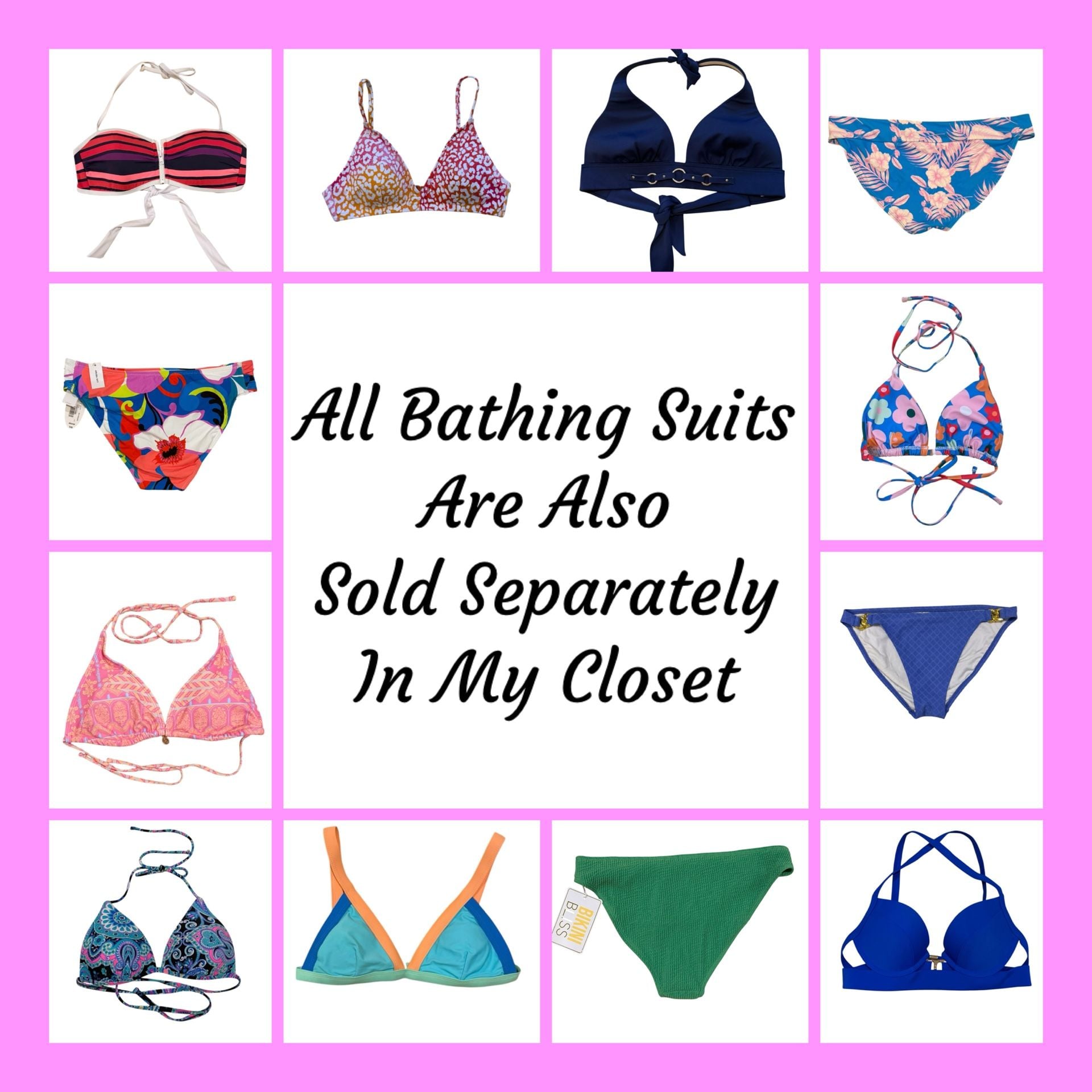 American Eagle Blue Embroidered Triangle String Bikini Set 4