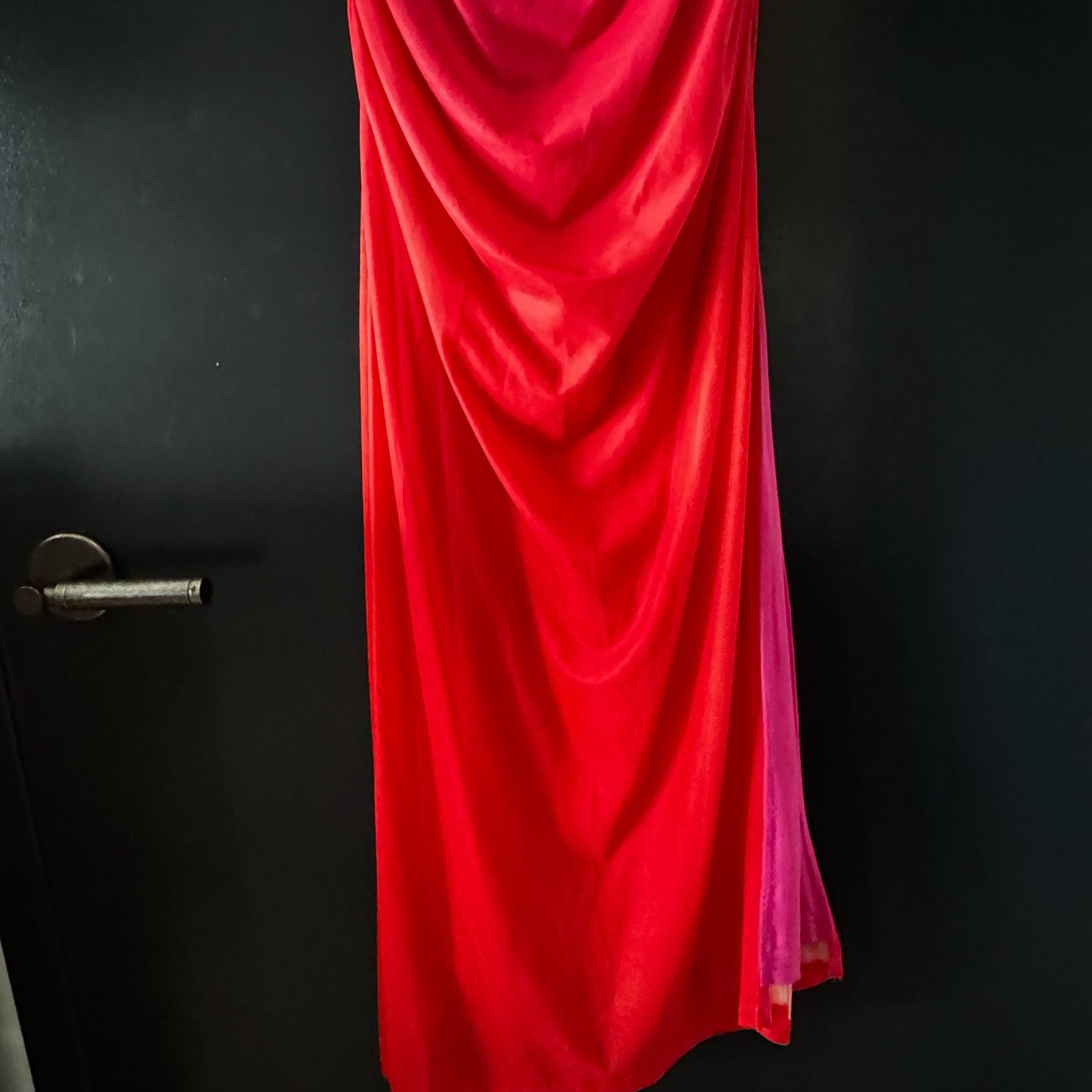 Lulus Krista Pink Ombre Mesh One-Shoulder Maxi Dress - Size: Small 7
