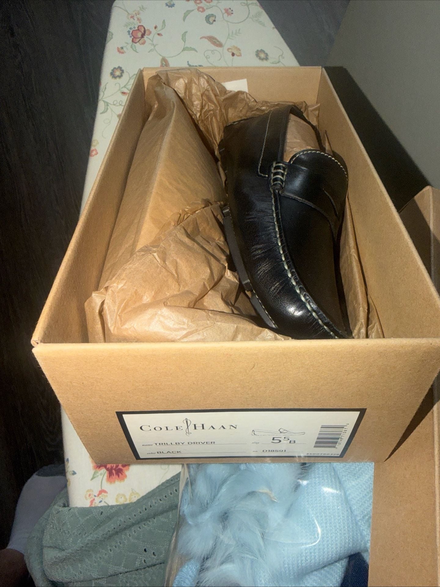 NIB Cole Haan Women's Trillby Driver Black Leather Penny Loafers 2
