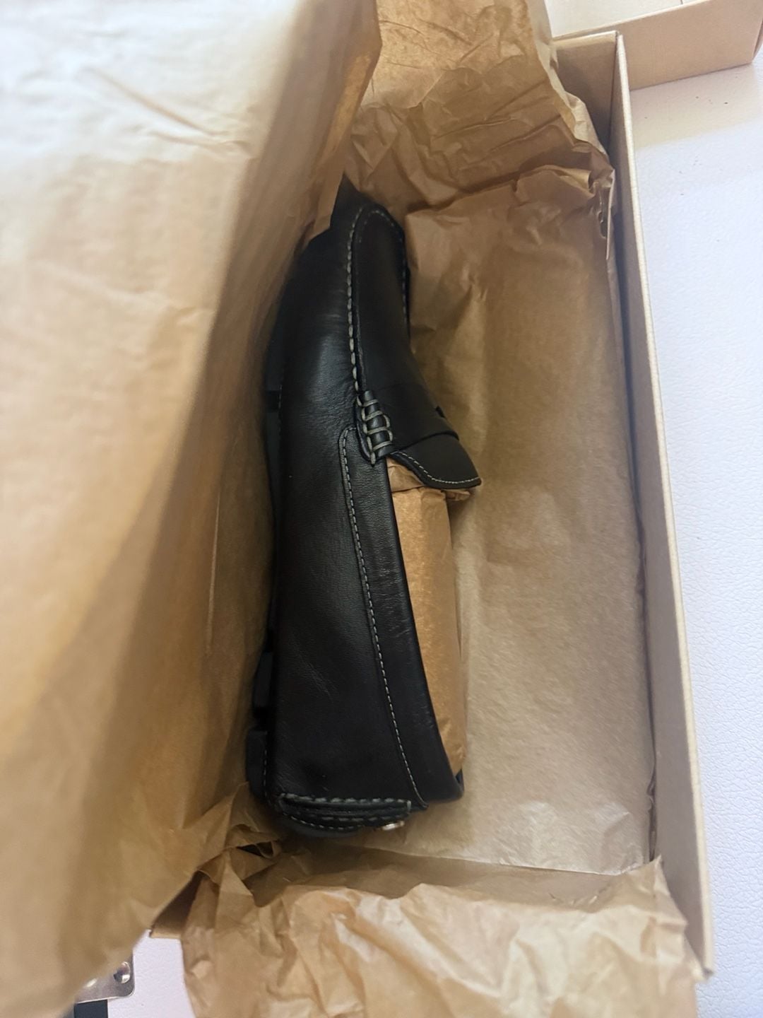 NIB Cole Haan Women's Trillby Driver Black Leather Penny Loafers 5