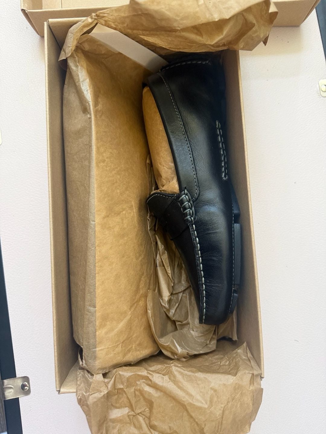 NIB Cole Haan Women's Trillby Driver Black Leather Penny Loafers 6