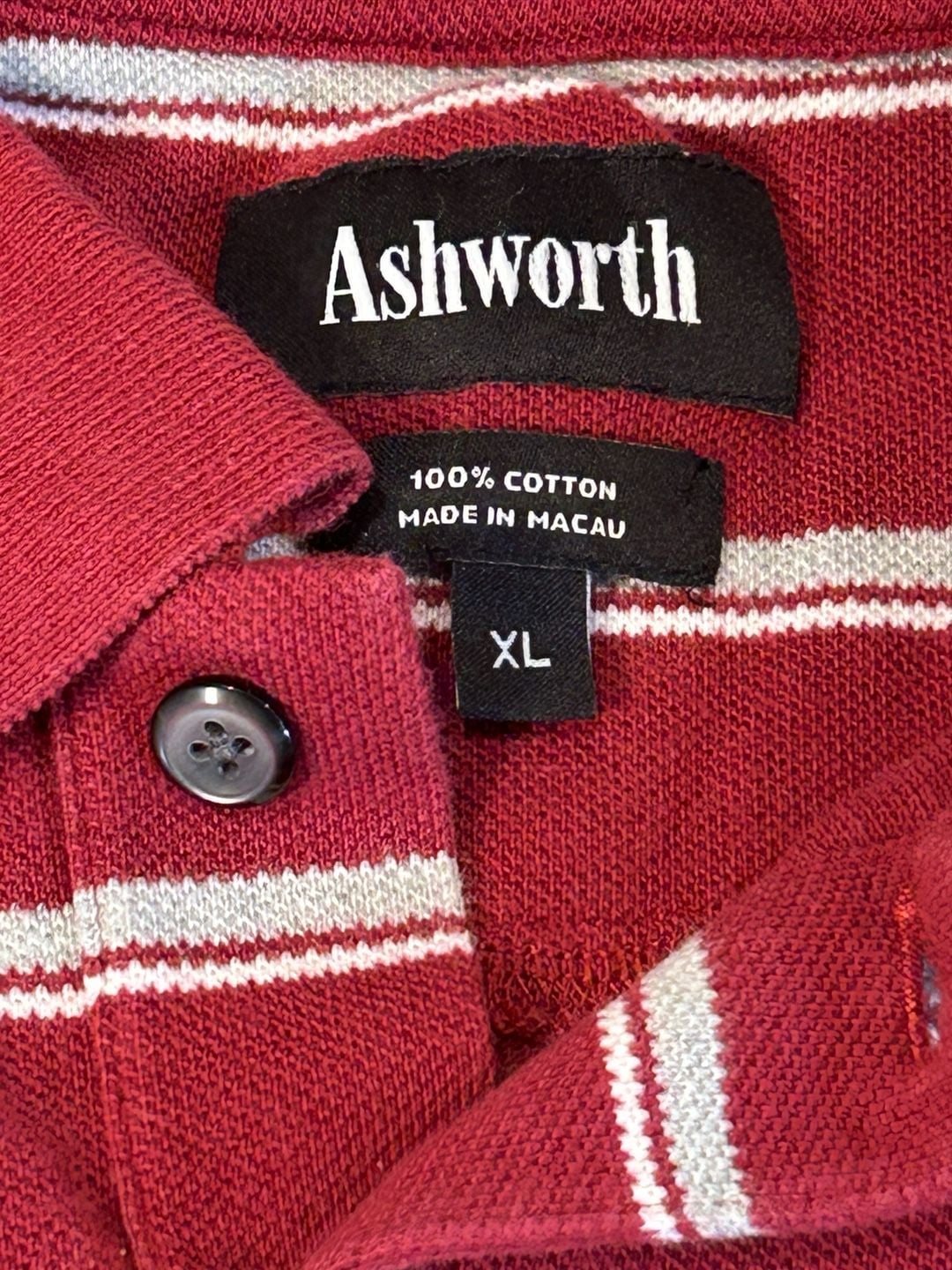 Ashworth University of Alabama Crimson Tide Striped Polo Shirt 4