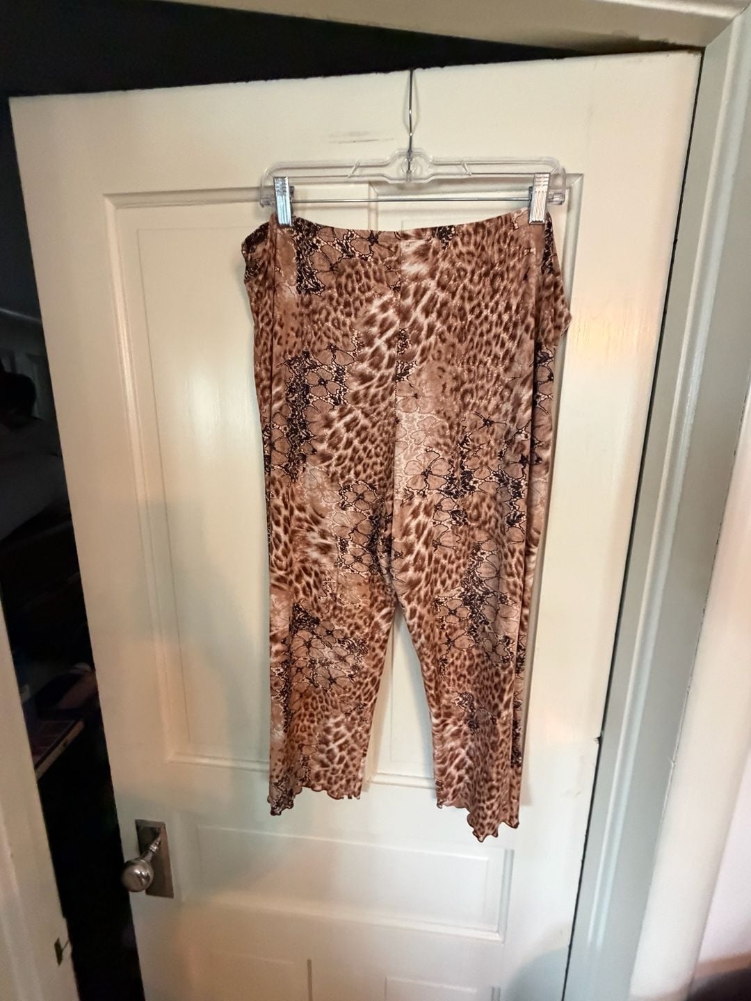 Studio Donatella Animal Print Lace-Trim 2-Piece Lounge Pajama Set 10