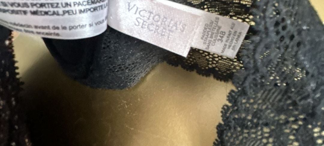 Victoria's Secret Strapless Padded Lace Bra - Black, Size 34B 3