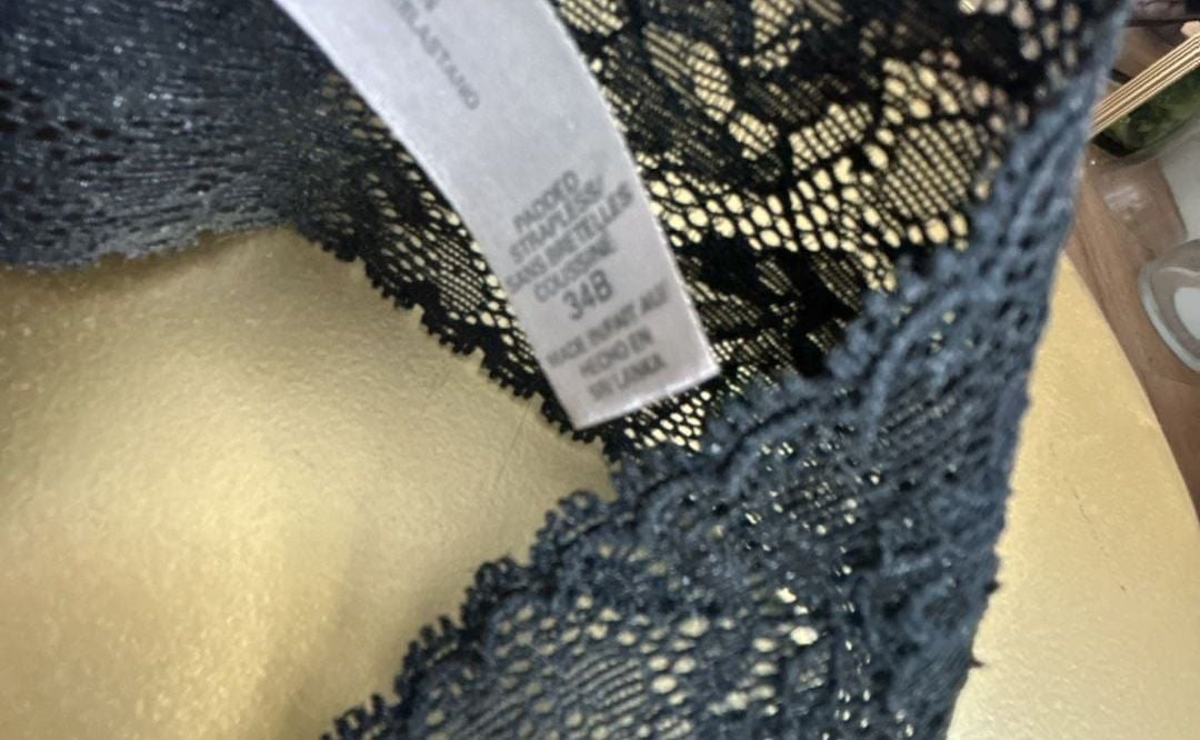 Victoria's Secret Strapless Padded Lace Bra - Black, Size 34B 4