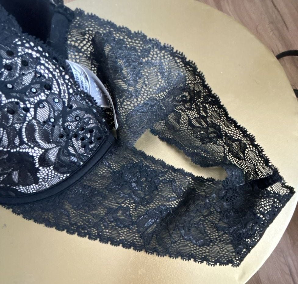 Victoria's Secret Strapless Padded Lace Bra - Black, Size 34B 6