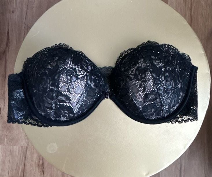 Victoria's Secret Strapless Padded Lace Bra - Black, Size 34B 8