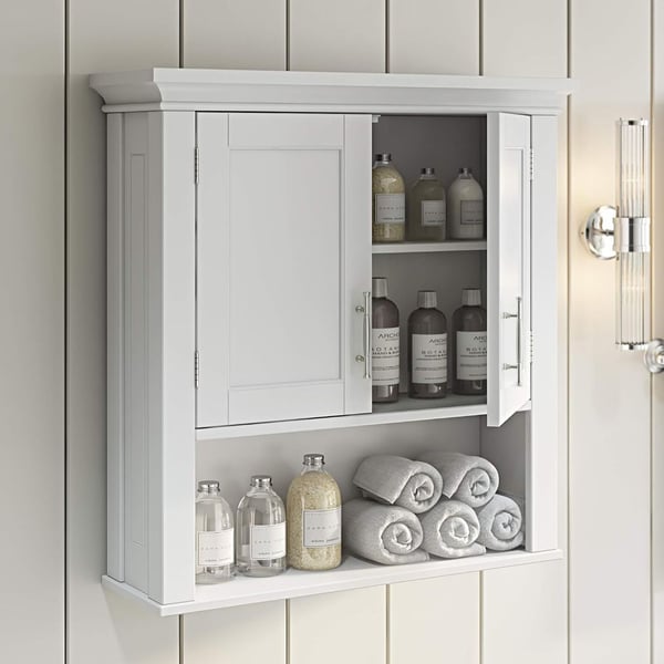 RiverRidge Home Somerset Two-Door Bathroom Wall Cabinet with Open Shelf