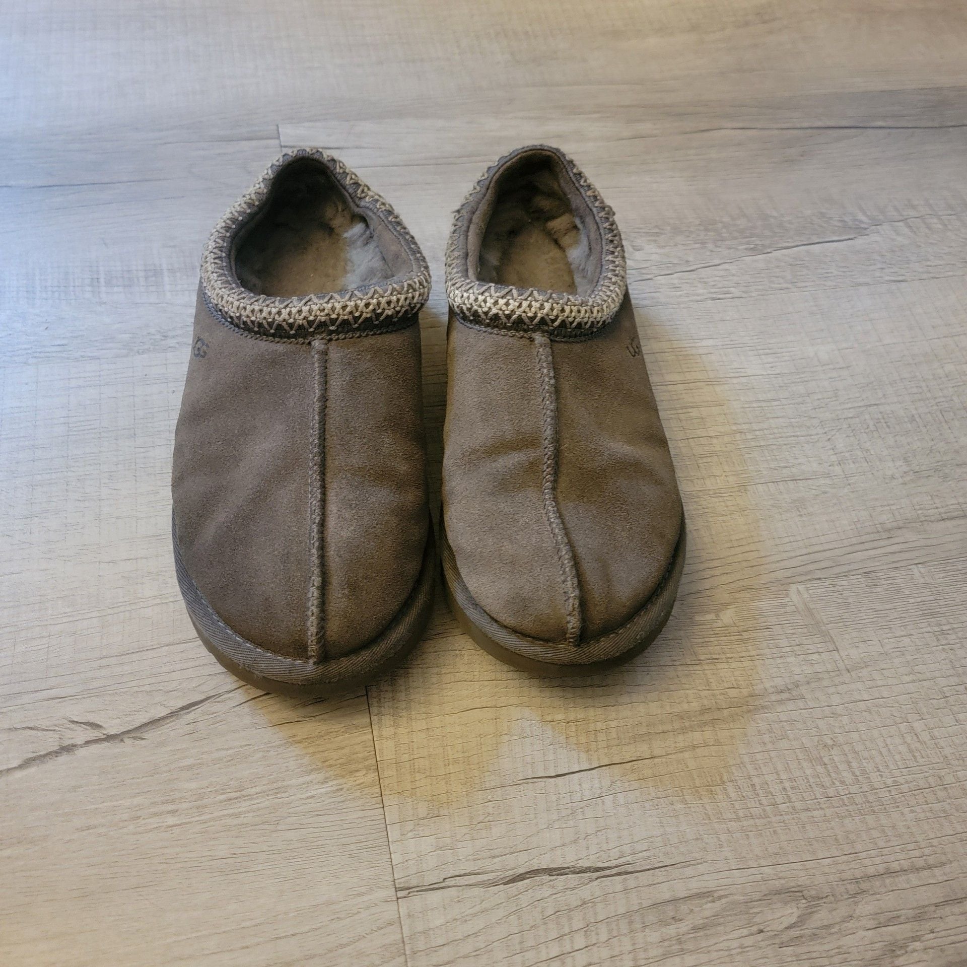 UGG Tasman Suede Slippers with Braided Trim 1