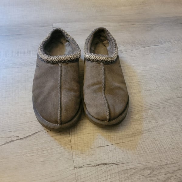 UGG Tasman Suede Slippers with Braided Trim