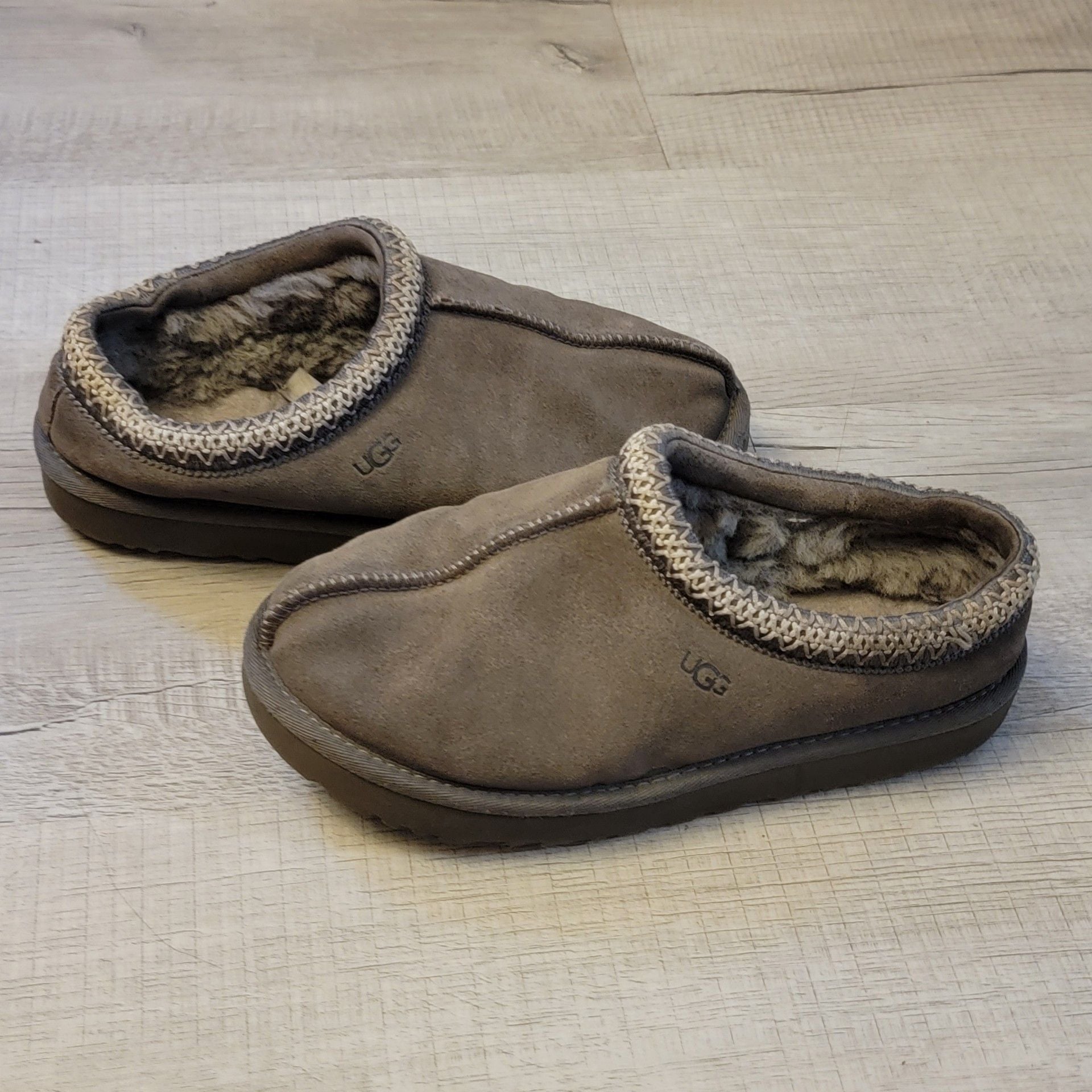 UGG Tasman Suede Slippers with Braided Trim 2