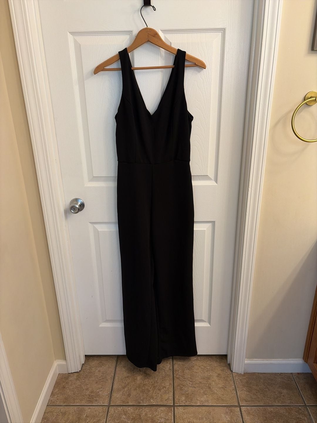 Crystal Sky Black Sleeveless V-Neck Wide Leg Jumpsuit 2