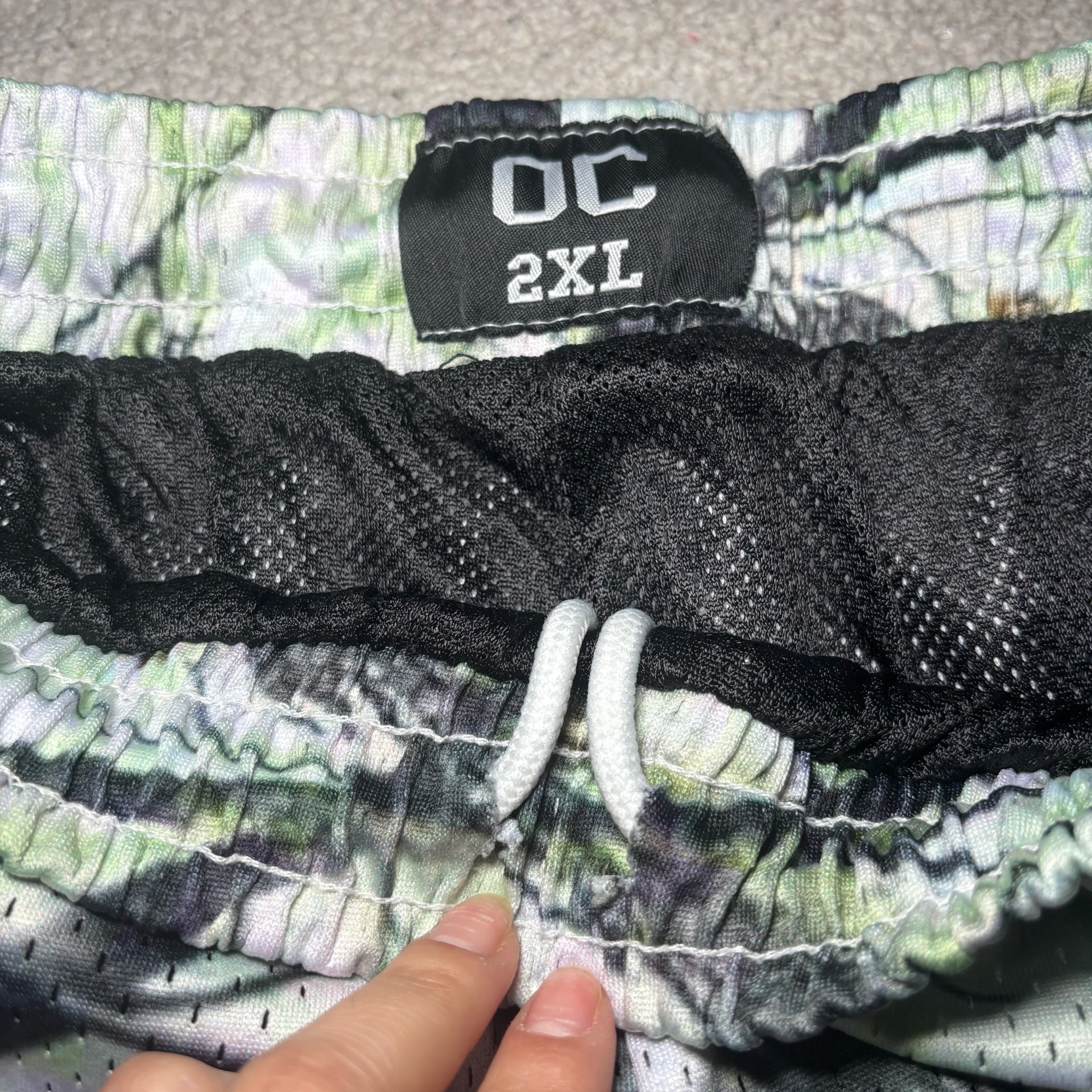 OC Mesh Basketball Shorts with Houston Print and Camo Pattern 4