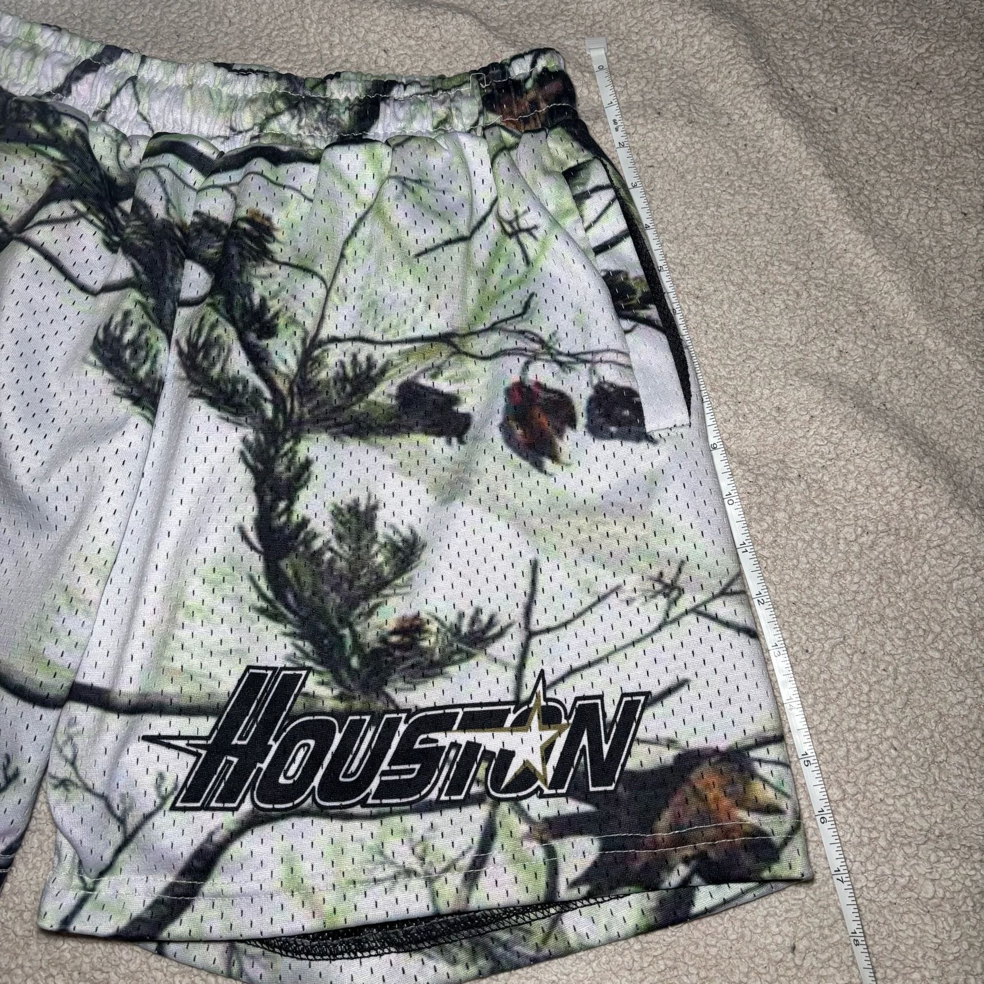 OC Mesh Basketball Shorts with Houston Print and Camo Pattern 6