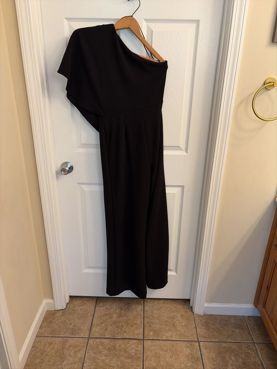 Adrianna Papell One-Shoulder Flutter Sleeve Wide-Leg Jumpsuit 1