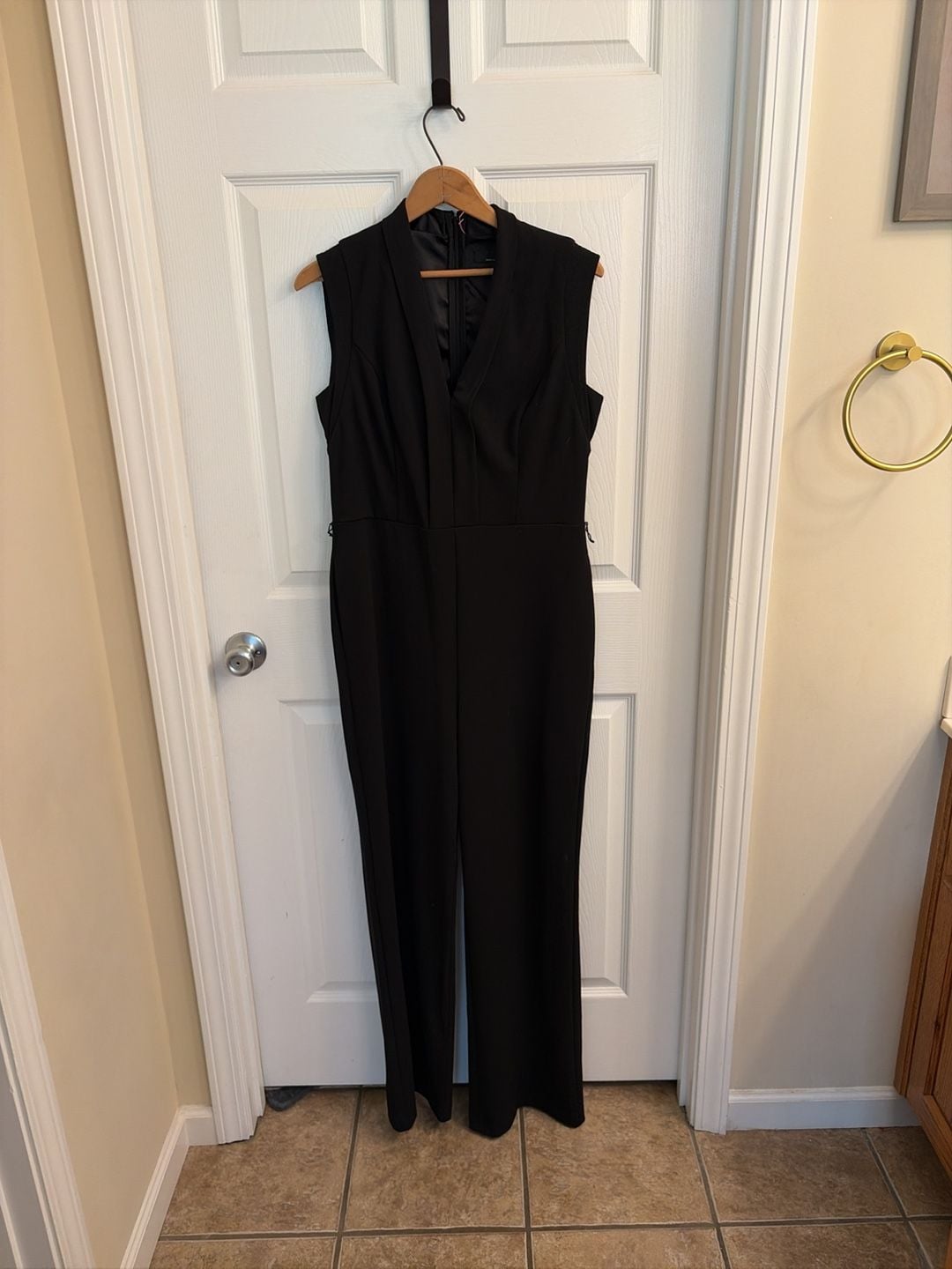 White House Black Market Sleeveless V-Neck Jumpsuit 1