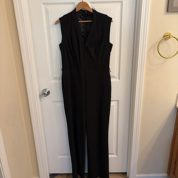 White House Black Market Sleeveless V-Neck Jumpsuit