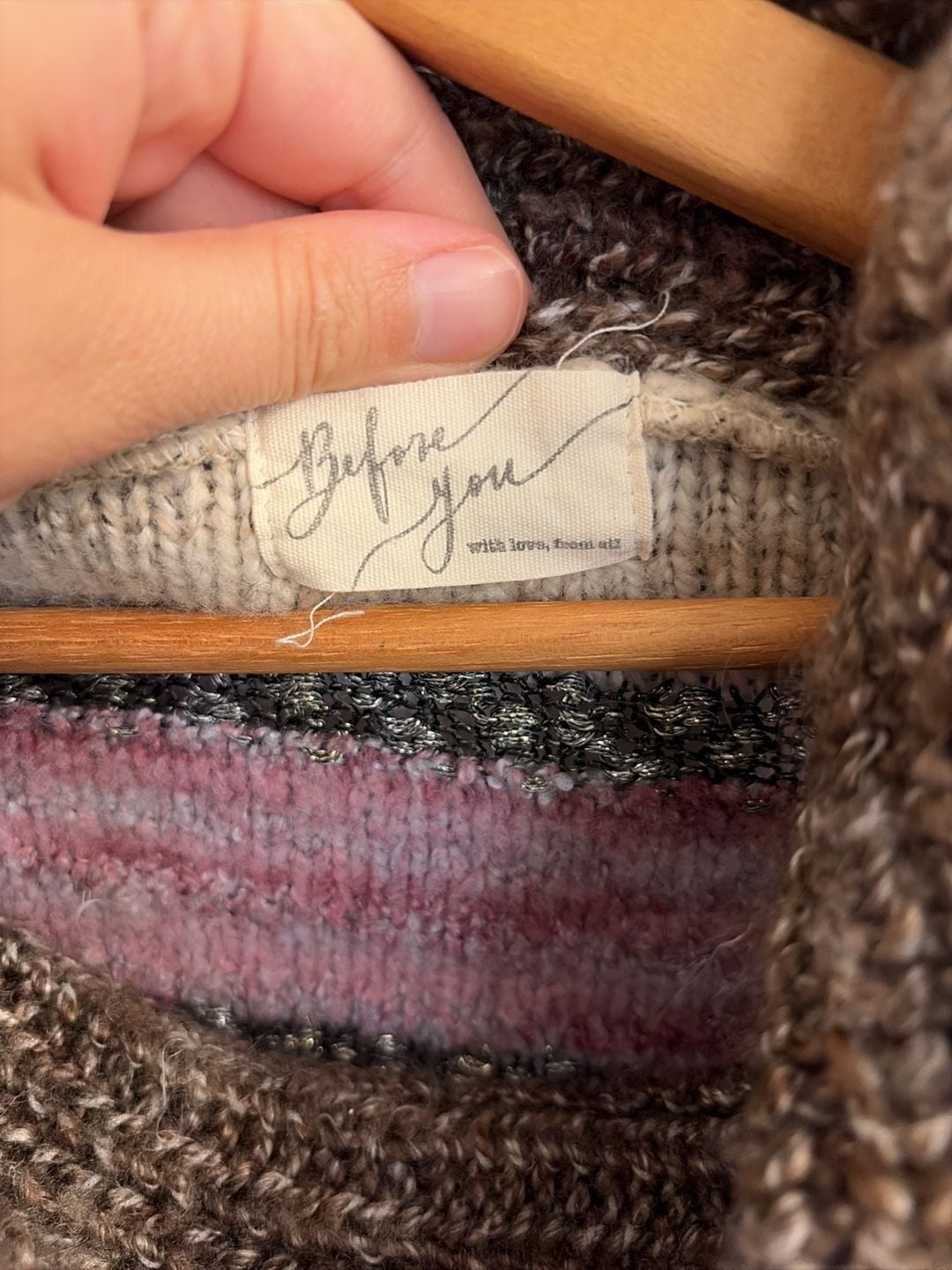 Before You Cowl Neck Striped Knit Sweater 3