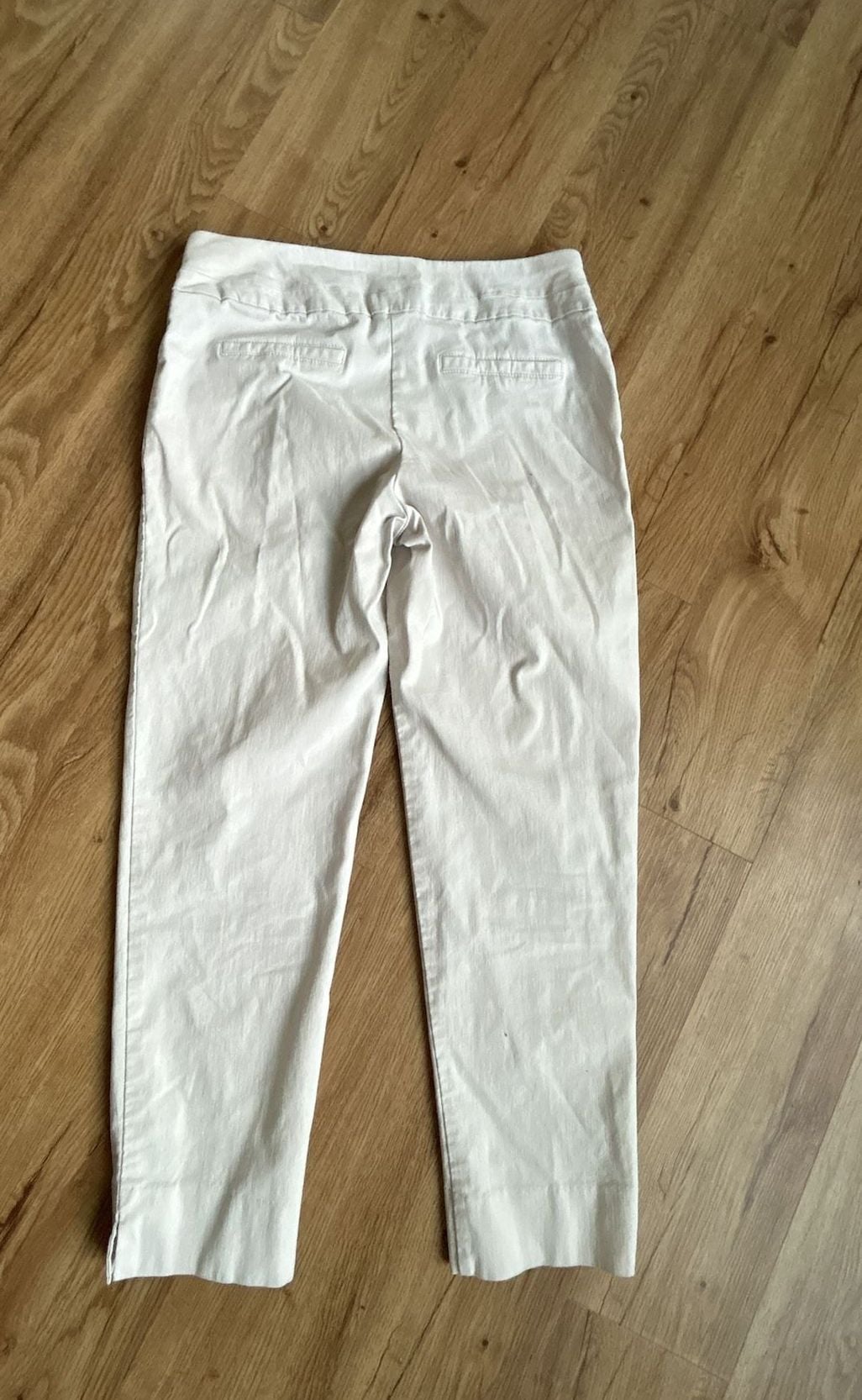 Zac & Rachel Women's bone Stretch Casual Cropped Pants inseam 24” size 6 6