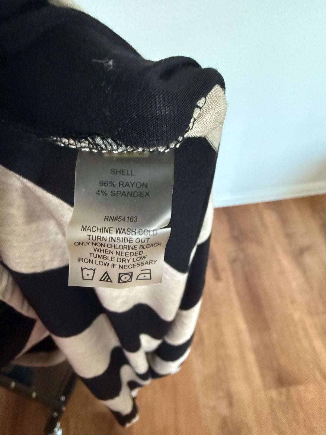 Calvin Klein Women's Black and Heather Bone Striped Ruched Midi Dress Size 10 7